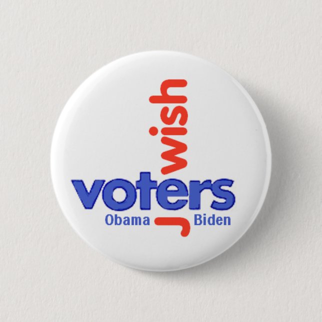 JEWISH VOTERS Button (Front)