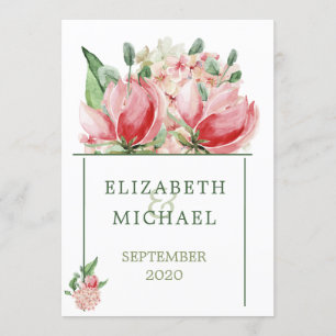 Jewish Wedding Chuppah  Elegant Modern Floral Invitation