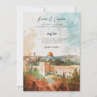 Jewish Wedding Invitation | Jerusalem Invite view