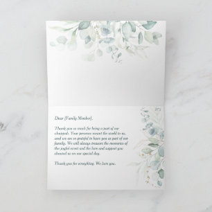 Jewish Wedding Todah Raba Hebrew Eucalyptus Thank  Invitation