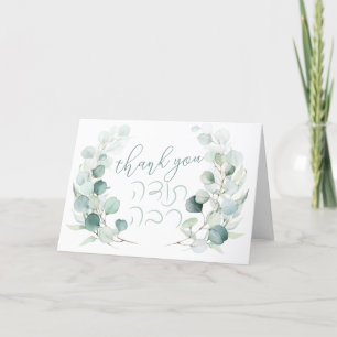 Jewish Wedding Todah Rabah Hebrew Eucalyptus Thank Thank You Card