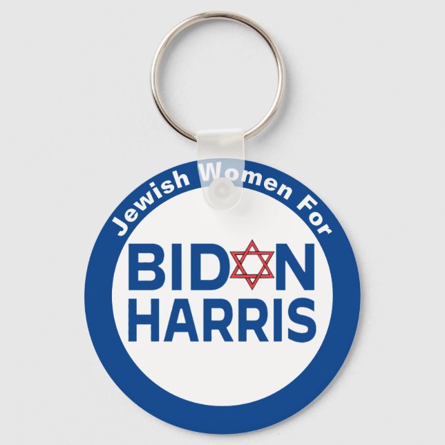 Jewish Women for Biden Harris Keychain (Front)