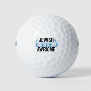 Jewish You Were This Awesome Funny Hanukkah Gift  Golf Balls
