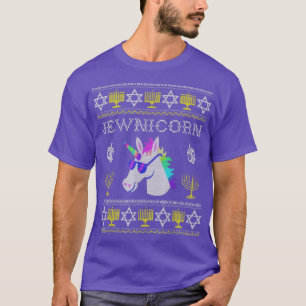 Jewnicorn Funny Jewish Unicorn Lover Hanukkah Chan T-Shirt