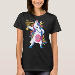 Jewnicorn  Hanukkah Unicorn  Girl Women Pyjamas T-Shirt