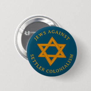 JEWS AGAINST COLONIALISM STAR Political 2 Inch Round Button
