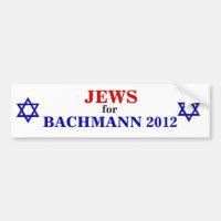 Jews for Bachmann 2012 sticker