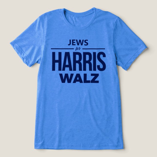 Jews for Harris Walz Tri-Blend Shirt (Design Front)