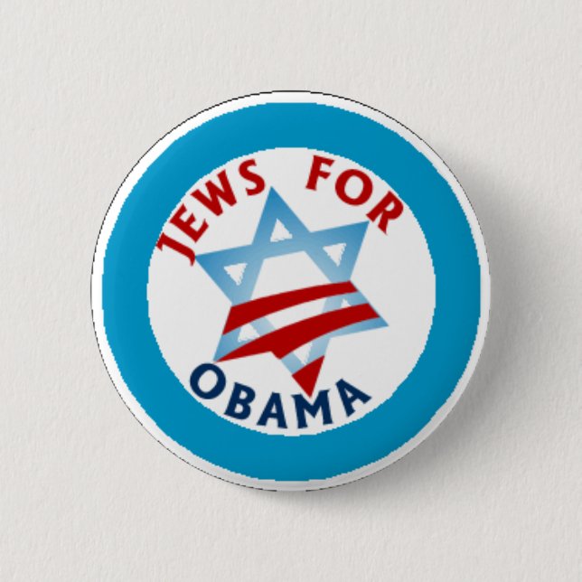 jews for obama 2 inch round button (Front)