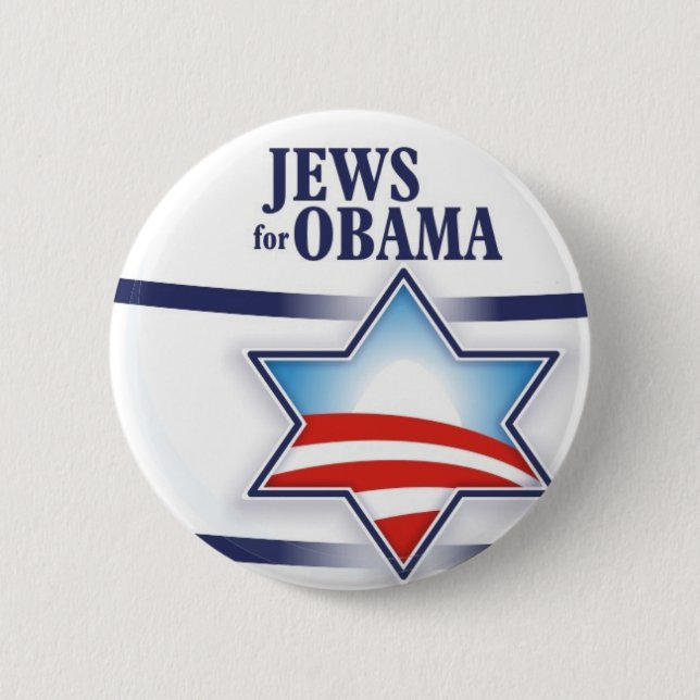 Jews for Obama 2 Inch Round Button (Front)
