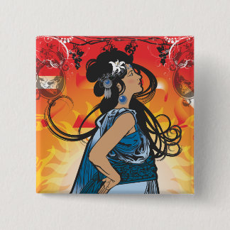 Jezebel 2 Inch Square Button