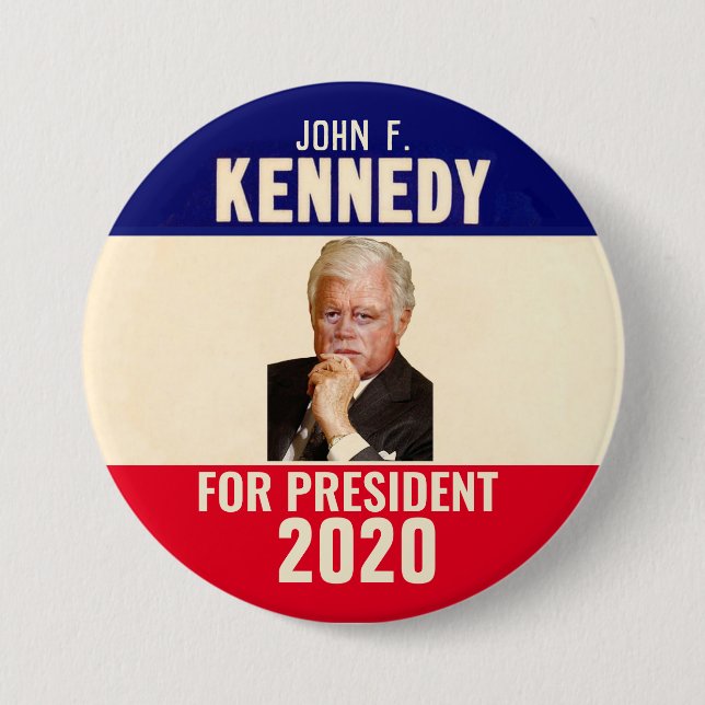 JFK 2020 3 INCH ROUND BUTTON (Front)
