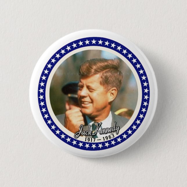 JFK 2 INCH ROUND BUTTON (Front)