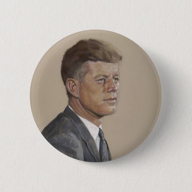 JFK 2 INCH ROUND BUTTON (Front)