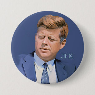JFK 3 INCH ROUND BUTTON