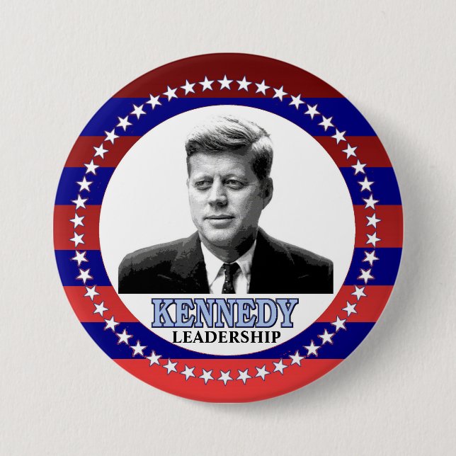 JFK 3 INCH ROUND BUTTON (Front)