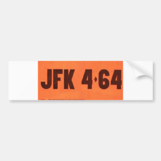 JFK 464 License Style Bumper Sticker