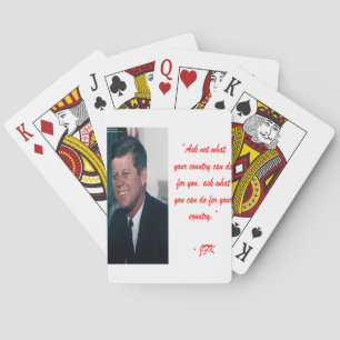 JFK & Ask Not Quote Playing Cards