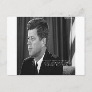 JFK Difference/Diversity Quote Postcard