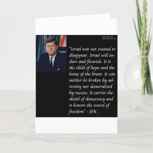 JFK & Famous Quote Re Israel Card