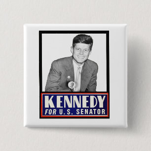 JFK for U.S. Senator 2 Inch Square Button