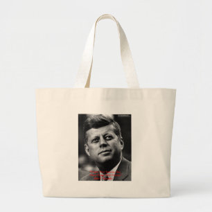 JFK "Forgive Not Forget" Wisdom Quote Gifts & Card Large Tote Bag