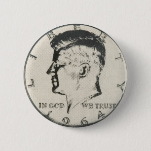 JFK Half Dollar button