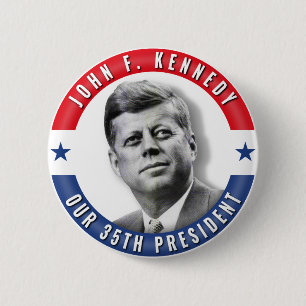 JFK John F. Kennedy 35th President POTUS Memorial 2 Inch Round Button