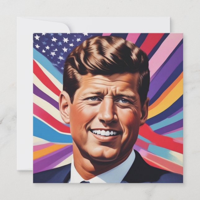 JFK John F. Kennedy Motivational Card (Front)