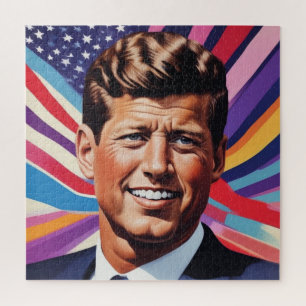 JFK John F. Kennedy Motivational Inspiration Jigsaw Puzzle