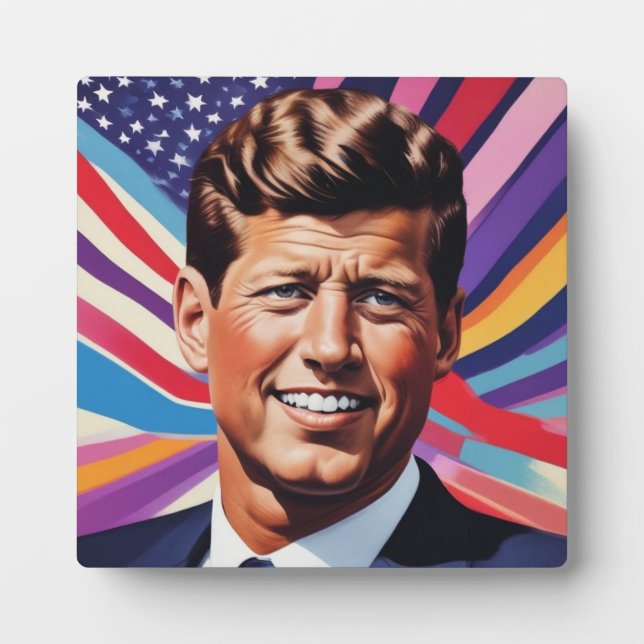 JFK John F. Kennedy Motivational Inspiration Plaque (Front)