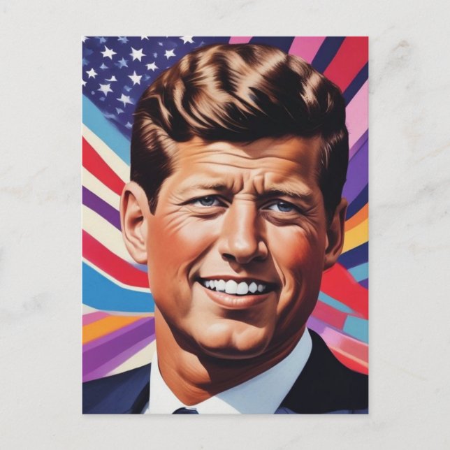 JFK John F. Kennedy Motivational Inspiration Postcard (Front)
