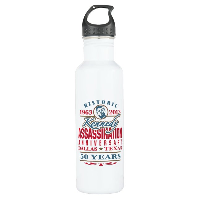 JFK Kennedy Assassination Anniversary 1963 - 2013 710 Ml Water Bottle (Front)