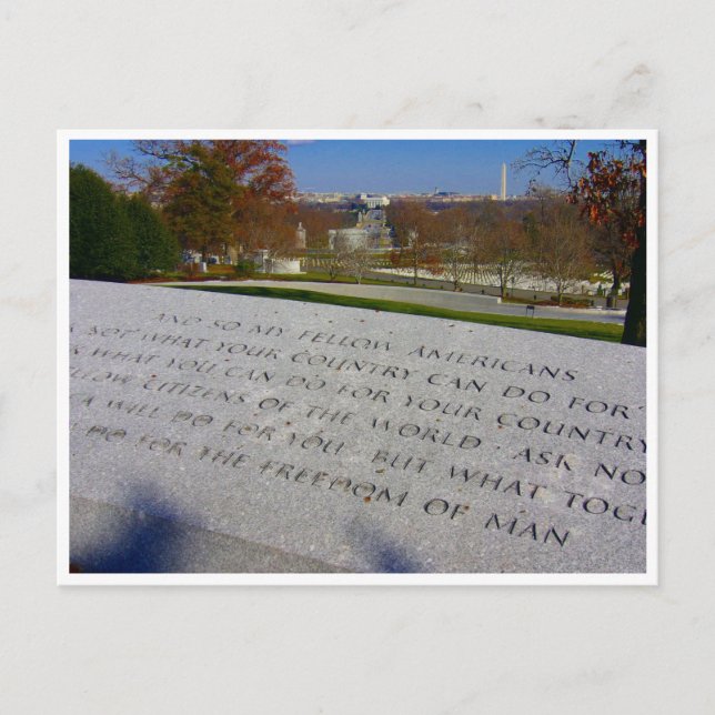 jfk memorial arlington postcard (Front)