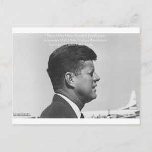 JFK "Peaceful Revolution" Quote Gifts Cards & Tees
