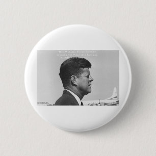 JFK "Peaceful Revolution" Quote Gifts Cards & Tees 2 Inch Round Button