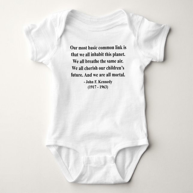 JFK Quote 2a Baby Bodysuit (Front)