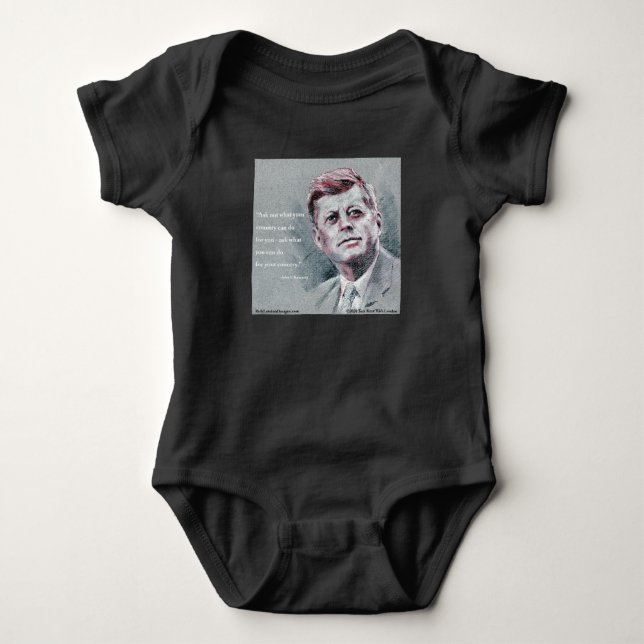JFK & Quote Baby Bodysuit (Front)