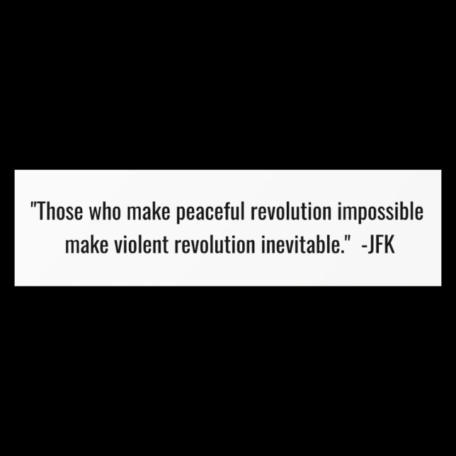 JFK Quote Bumper Sticker. Sticker (Creator Uploaded)