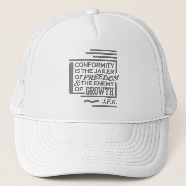 JFK quote hat - choose colour (Front)