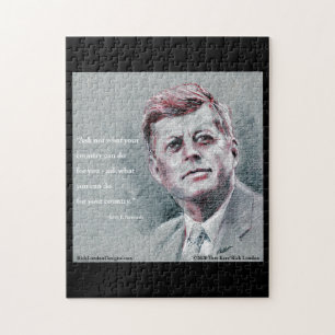 JFK & Quote Jigsaw Puzzle