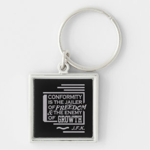 JFK quote keychain