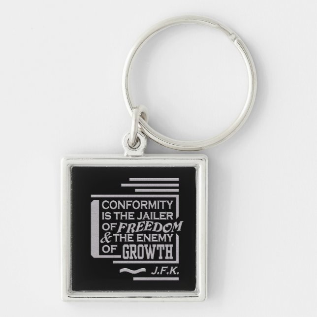 JFK quote keychain (Front)