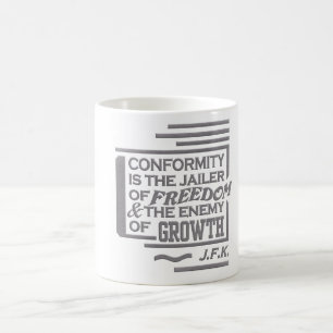 JFK quote mug - choose style & colour