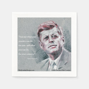 JFK & Quote Napkin