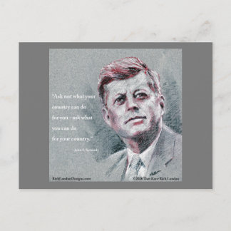 JFK & Quote Postcard