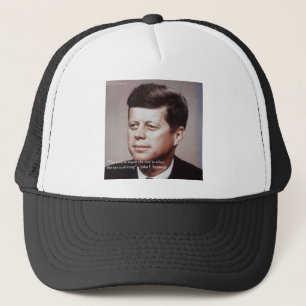 JFK Repair The Roof Famous Quote Trucker Hat
