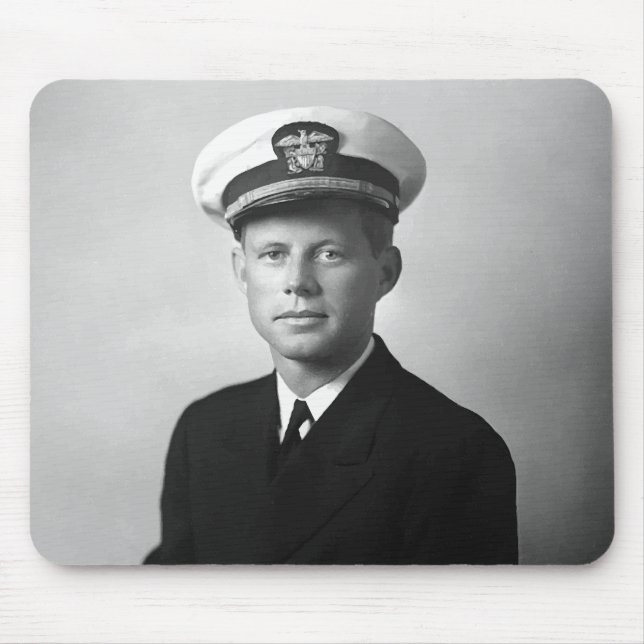 JFK Wearing His Navy Uniform Mouse Pad (Front)