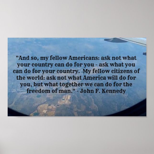 JFK's Quotes Poster (Front)