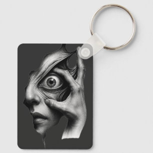 JH Cyberpunk Aesthetic T-Shirt - Futuristic Neon T Keychain